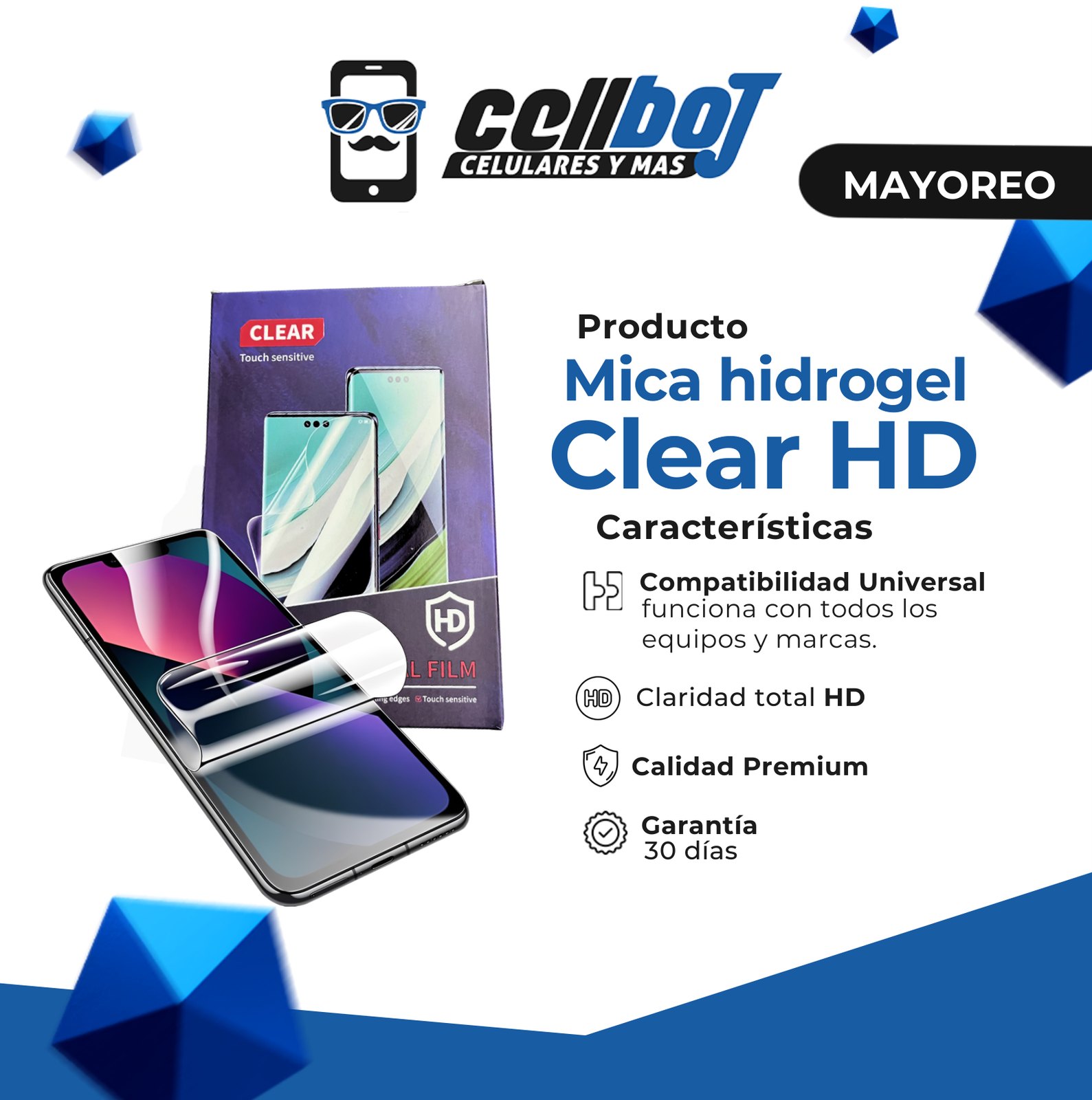 Mica de hidrogel Clear HD