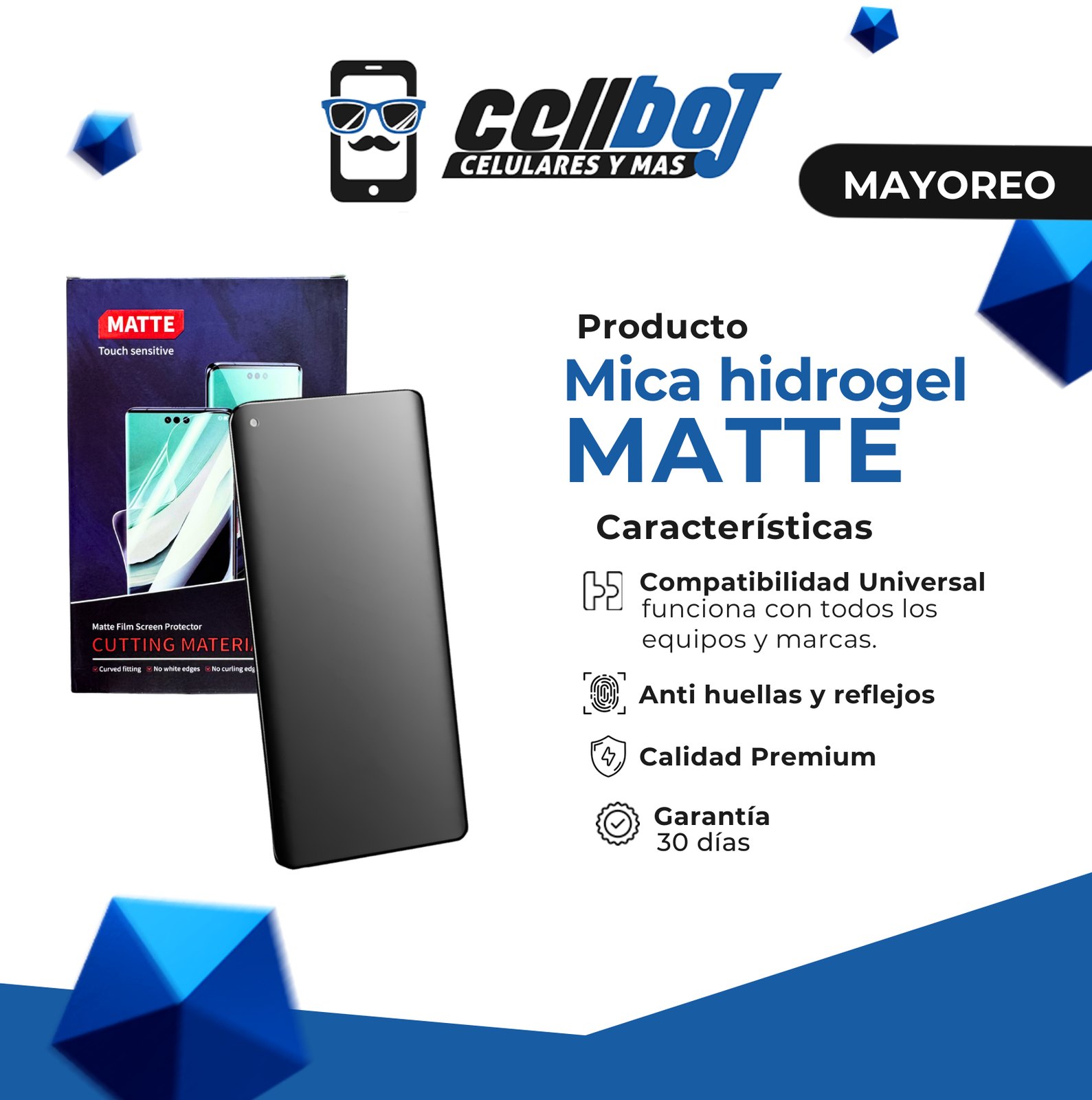 Mica de hidrogel Matte